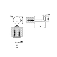 Gessi Anello крючок настенный, цвет: хром - Gidratop.ru изображение