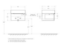 PREMIUM Тумба подвесная под раковину с выдвижным ящиком, 55411 Plisse Bianco opaco, 50x44x25 - Gidratop.ru изображение