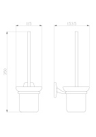 Туалетный ершик в комплекте WONZON & WOGHAND PORTO, Хром (WW-1901) - Gidratop.ru изображение