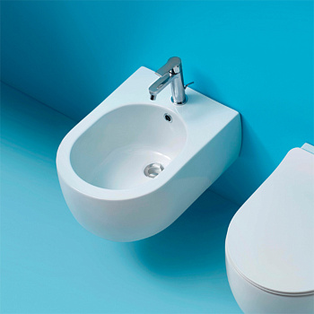 биде подвесное 50х36см, с 1отв под смеситель, цвет: белый