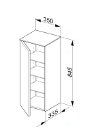 Шкаф Keuco Royal Reflex 34020 120001 подвесной 35 см, мокка, петли слева - Gidratop.ru изображение