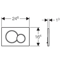 Кнопка смыва Geberit Sigma Type 01 115.770.DW.5 черная, пластик - Gidratop.ru изображение