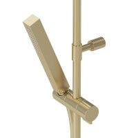 PORTA-CD-SR Душевая колонна со смесителем для верхнего и ручного душа, верхний душ из нержавеющей стали, исполнение sunrise - Gidratop.ru изображение