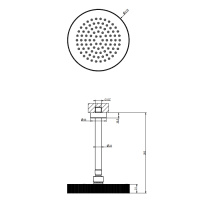 Gessi Ingranaggio верхний душ потолочная, поворотная с шарниром, цвет: хром - Gidratop.ru изображение