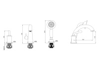 Смеситель на борт ванны WONZON & WOGHAND STEAM, Хром (WW-88659008-CR) - Gidratop.ru изображение