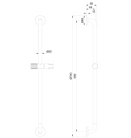 Душевая штанга WONZON & WOGHAND, Хром (WW-SL05-CR) - Gidratop.ru изображение