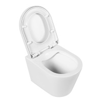 Унитаз подвесной безободковый BelBagno FLAY-R BB053CHR/BB865SC - Gidratop.ru изображение