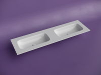 Раковина накладная мебельная CERAMICANOVA Grace прямоугольная 1610x457x137 с двумя чашами без отверстий под смеситель цвет белый CN7023wx - Gidratop.ru изображение