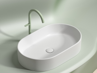 Умывальник чаша накладная овальная (цвет Белый Матовый) Element 608x385x122мм - Gidratop.ru изображение