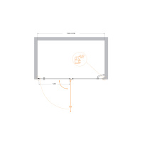 Душевая дверь CEZARES VERONA-W-B-12-120-P-Cr-R - Gidratop.ru изображение