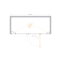 Душевая дверь CEZARES VERONA-W-B-13-60+60/40-C-Cr - Gidratop.ru изображение