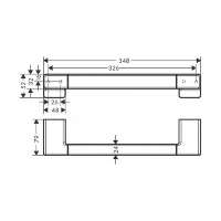 Поручень Hansgrohe AddStoris 41744990, полированное золото - Gidratop.ru изображение