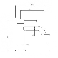 Смеситель ABBER Wasser Kreis 316 AF8110BG для раковины, золото брашированное - Gidratop.ru изображение