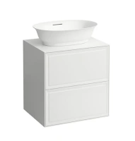 Тумба под раковину Laufen New Classic 57.5 х 45.5 х 60 см, 4.0600.2.085.631.1, подвесная, отверстие посередине, белый глянцевый - Gidratop.ru изображение