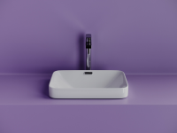 Раковина встраиваемая сверху CERAMICANOVA Element  с отверстием слива - перелива  прямоугольной формы 460x330x170 мм  цвет белый  арт. CN6078 - Gidratop.ru изображение